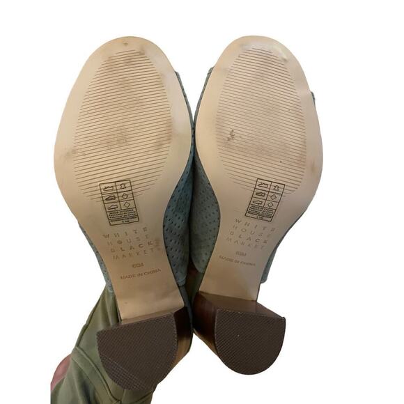 White House Black Market Mule Style Heel. Mckenna Military Green. womens 6.5 - Picture 7 of 8